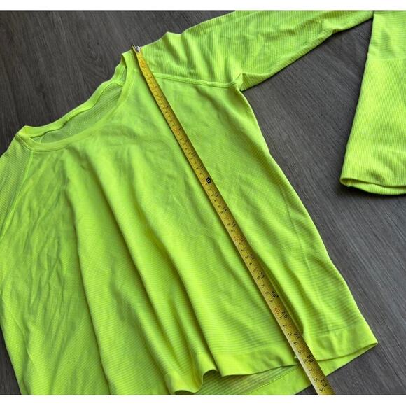Lululemon Swiftly Tech Long Sleeve Top Neon Yellow Women's 12​ - Picture 5 of 5
